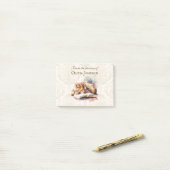 Verwijderbare Custom Bookplate Pad Cat Post-it® Notes (Op bureau)