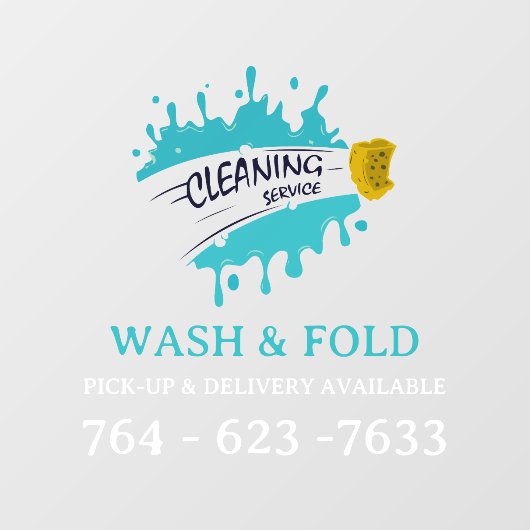 Verwijderbare Reclame voor Schoonmaakdiensten Ruit Raamsticker (Vel)