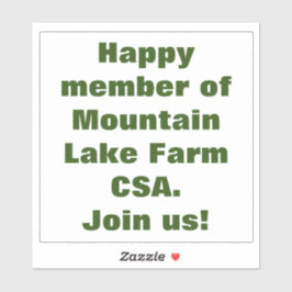 Verwijderbare witte vinylkleuring, donkergroene le sticker