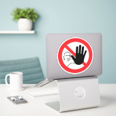 Verwijderd label (Laptop op bureau)