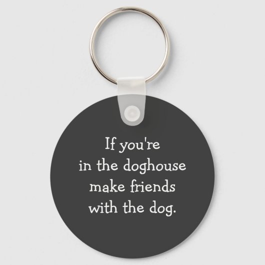 Verwijderen naar het Gekke advies van Doghouse Sleutelhanger (Voorkant)