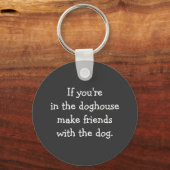 Verwijderen naar het Gekke advies van Doghouse Sleutelhanger (Voorkant)