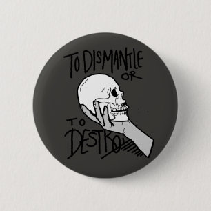 Verwijderen of vernietigen ronde button 5,7 cm