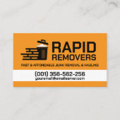 Verwijdering en vervoer van afval visitekaartje (Voorkant)