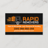 Verwijdering en vervoer van afval visitekaartje (Voorkant)