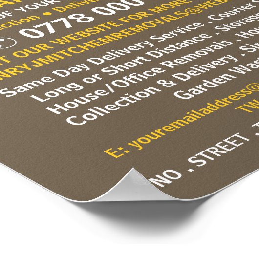 Verwijdering Man huis ontwerp, verwijdering bedrij Poster (Hoek)