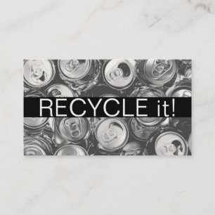 Verwijdering van ongemalen afval bij recycling visitekaartje