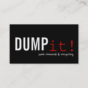 Verwijdering van ongemalen afval bij recycling visitekaartje