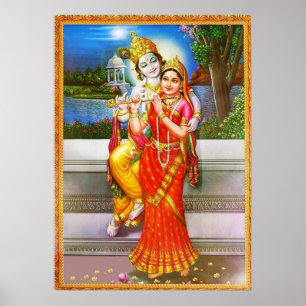 Verwijding aan Radha Krishna Poster