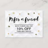 Verwijs een Bevordering van de Moderne Goud van de Aanbevelingskaartje (Voorkant)