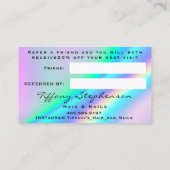 Verwijs een Holograaf van het Roos van de Scissors Visitekaartje (Achterkant)