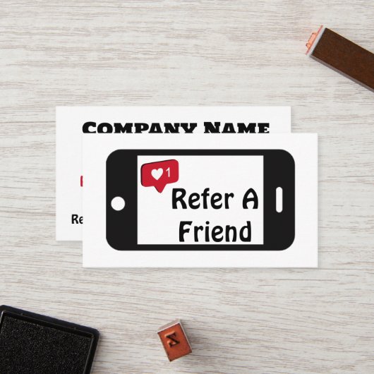 Verwijs een Kaart van de Loyalty van de Telefoon v (Voorkant / Achterkant in situ)