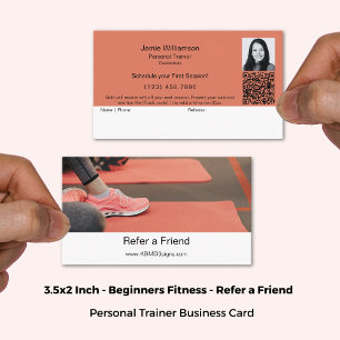 Verwijs een vriend Fitness Beginner Personal Train Aanbevelingskaartje