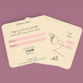 Verwijs een vriend trendy lichte perzik pastels aanbevelingskaartje