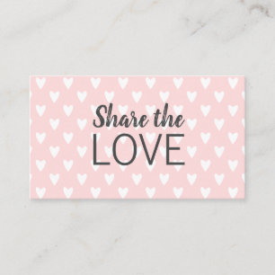 Verwijs een vriend trendy modern roze visitekaartj visitekaartje