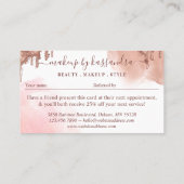 Verwijs naar een mooie roze goudglitterdrift - ver visitekaartje (Achterkant)