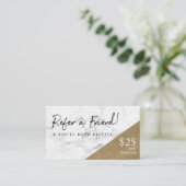 Verwijs naar een vriendschappelijke verwijzing naa visitekaartje (Staand voorkant)