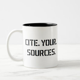 verwijs uw bronnen tweekleurige koffiemok