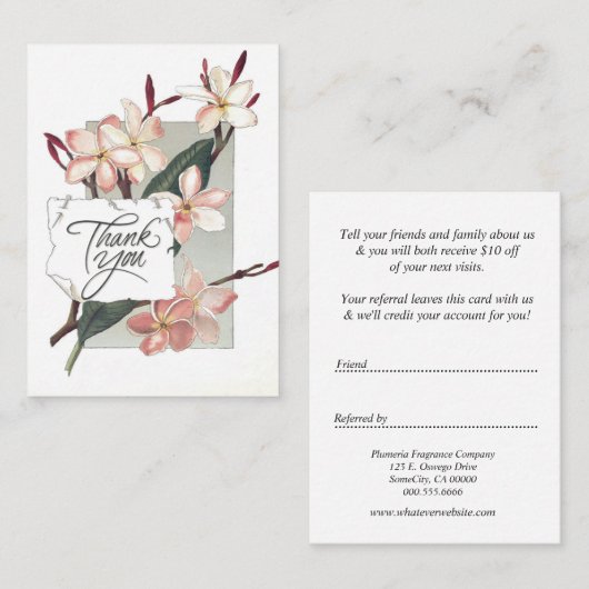 Verwijzing Dank u roze plakkie (Voorkant / Achterkant)