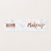 Verwijzing naar modern roos gouden tipografiemarme visitekaartjes (Buitenkant ongevouwen)