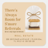 Verwijzing naar onroerend goed, we houden van S'mo Vierkante Sticker (Voorkant)