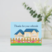 Verwijzing van onroerend goed Bedankt Blue House T Briefkaart (Staand voorkant)
