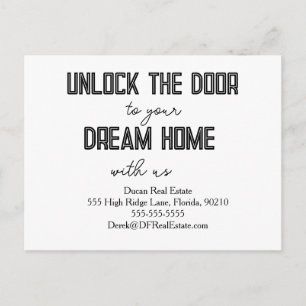 Verwijzing Vastgoed Marketing Verkoop PO Briefkaart