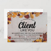 Verwijzingen HERFST onroerend goed Aankondiging (Voorkant / Achterkant)