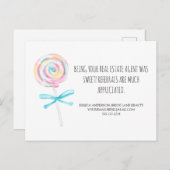 Verwijzingen naar onroerend goed in een zoete Trea Briefkaart (Voorkant / Achterkant)