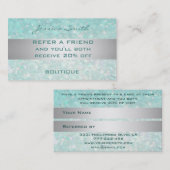 Verwijzingskaart glamoureus faux chic glittery aanbevelingskaartje (Voorkant / Achterkant)