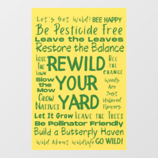 Verwilder uw tuin raamsticker