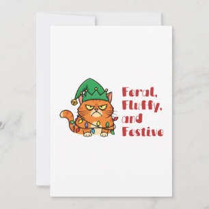 Verwilderd, Fluffig en Feestelijk Feestdagenkaart