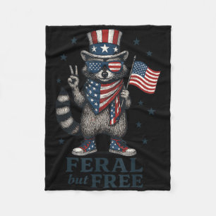 Verwilderd Maar Vrij Grappige Wasbeer Amerikaanse Fleece Deken