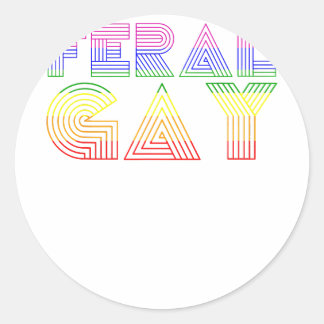 Verwilderde Gay LGBT Gay Bi Pan Trans Pride Meme R Ronde Sticker
