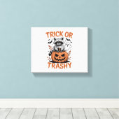 Verwilderde Halloween truc of Trashy Canvas Afdruk (Insitu (Houten vloer))