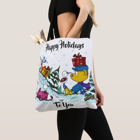 Verwilderde kerstvakantie draagtas (Dichtbij)