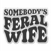 Verwilderde vrouw auto vinyl auto decal sticker (Voorkant)