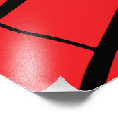 Verwoeste rode reflectie foto afdruk (Hoek)