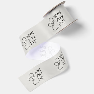 Verwöhn je Pup Pootafdruk schets Minimalistische Lint
