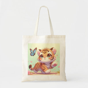 Verwondering in de ogen van een kitten tote bag