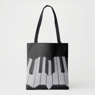 Verwrongen Piano Keys Canvas tas