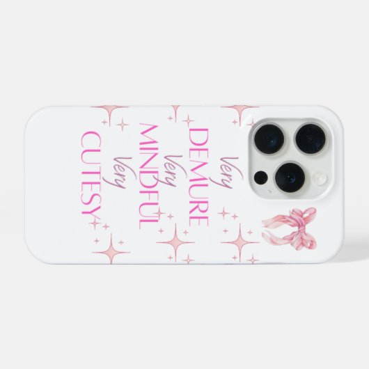 Very Cutesy Pink Aesthetic Phone Case (Verso Horizontal)