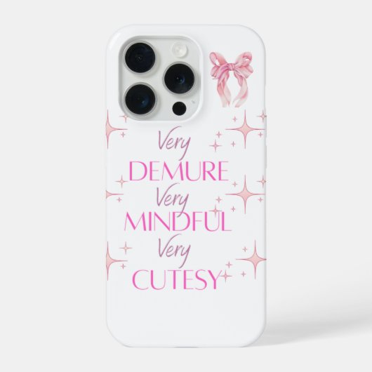 Very Cutesy Pink Aesthetic Phone Case (Verso)