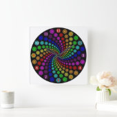 Very Fun Vortex Wall Clock Vierkante Klok (Huis)