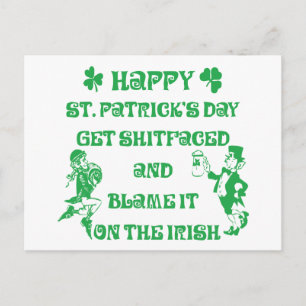 Very Funny Adult St Patrick's Day Briefkaart