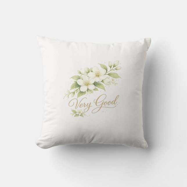 Very Good Floral Throw Pillow Elegant Design Kussen (Voorkant)