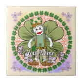 Very Irish Sock Monkey Tegeltje (Voorkant)