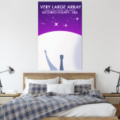 Very Large Array ruimteobservatorium ruimte kunst. Canvas Afdruk (Insitu (Slaapkamer))