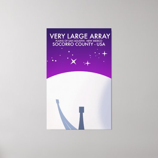 Very Large Array ruimteobservatorium ruimte kunst. Canvas Afdruk (Voorkant)