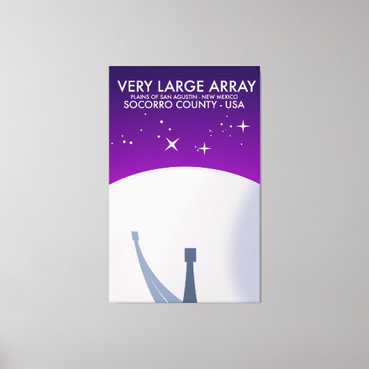 Very Large Array ruimteobservatorium ruimte kunst. Canvas Afdruk (Voorkant)